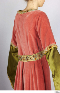 Photos Woman in Historical Dress 57 17th century Historical clothing gold Red dress with accessories upper body 0009.jpg